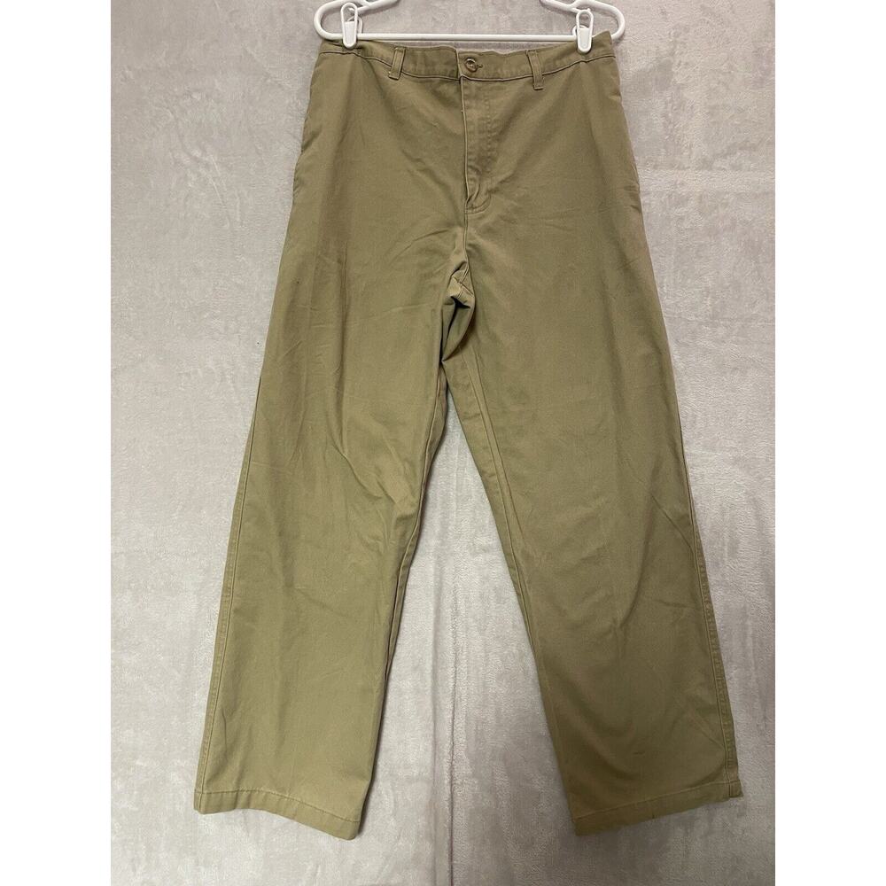 George 34x32 Taupe Khakis Comfort Stretch Waist Men Casual Pant